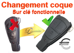 Changement Coque / Clé FBS3 Mercedes 3 boutons Longue