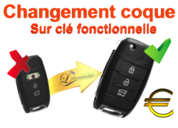 Changement Boîtier clé pliante 3 boutons -carens-ceed-optima-picanto-rio-sorento-sportage-venga