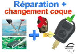 Réparation changement de coque  2 boutons -Serie 3 E30, E36, E46, E90, E91, E92, E93, M3 Serie 5 E34, E39, E60, E61, M5 Serie 6 E63, E64, M6 Serie 7 E38, E65