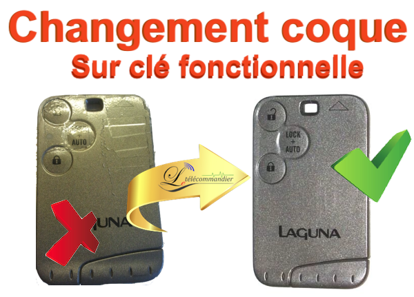 Changement de coque de carte Espace3, Laguna2, Velsatis, Safrane 