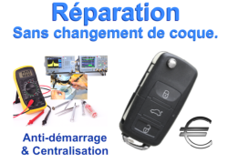 changement de coque cle pliante volkswagen 4 touches