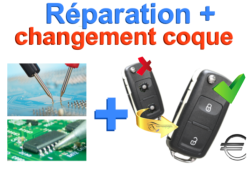 Réparation changement de coque  Audi 2 boutons-