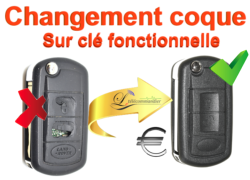 Clé 3 boutons-Land Rover - Freelander - Defender - Discovery - Sport