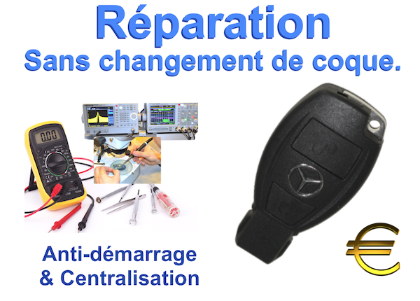 Réparation clé mercedes 3 touches FBS3