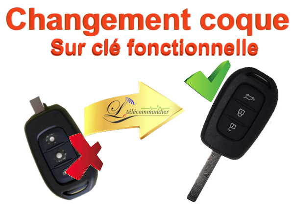 Changement coque clé Renault Master3, Trafic3, Kangoo 3