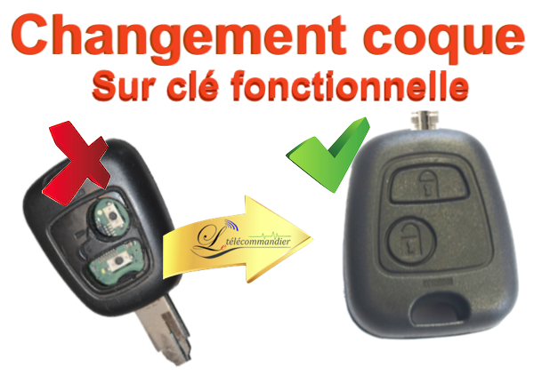 TUTORIEL: Changer une coque télécommande clé plip peugeot 206