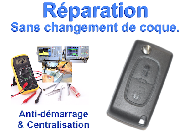 Réparation clé télécommande C1 C2 C3 C4 C5 C6 C8 berlingo picasso