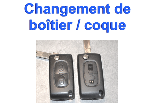 Réparation télécommande automobile (clé-plip) avec Changement boitier Coûteux 