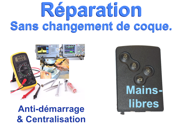 réparation carte de démarrage mains-libres scenic2 megane2 espace