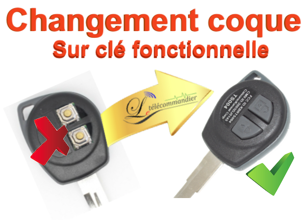 Changement Boîtier Clé Opel 2 boutons (Ou Suzuki) 