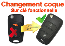 Changement Boîtier 2 boutons- i20-i30-ix20-ix35-veloster-tucson 