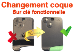 Changement de coque carte 2 Boutons Espace3, Laguna2, Velsatis, Safrane
